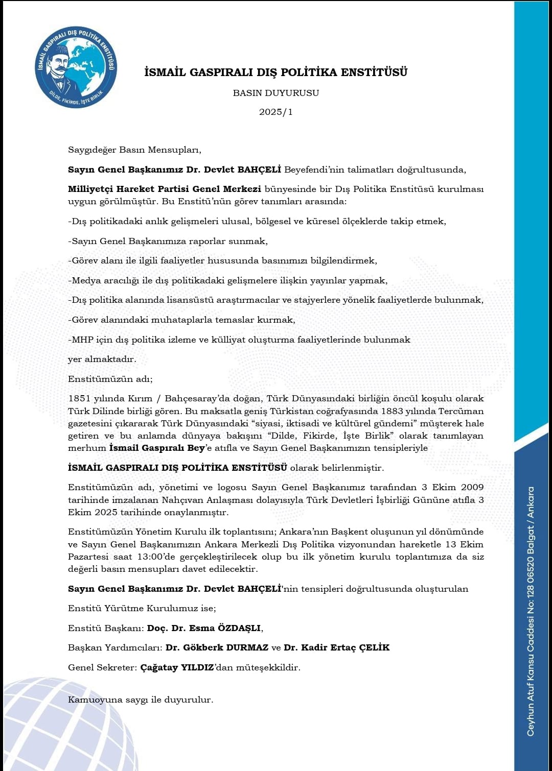 Kamuoyu Açıklaması